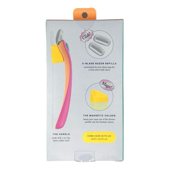 Billie Malibu Razor Kit - 1 Handle + Magnetic Holder + 2 Blade Refills - Picture 2 of 2